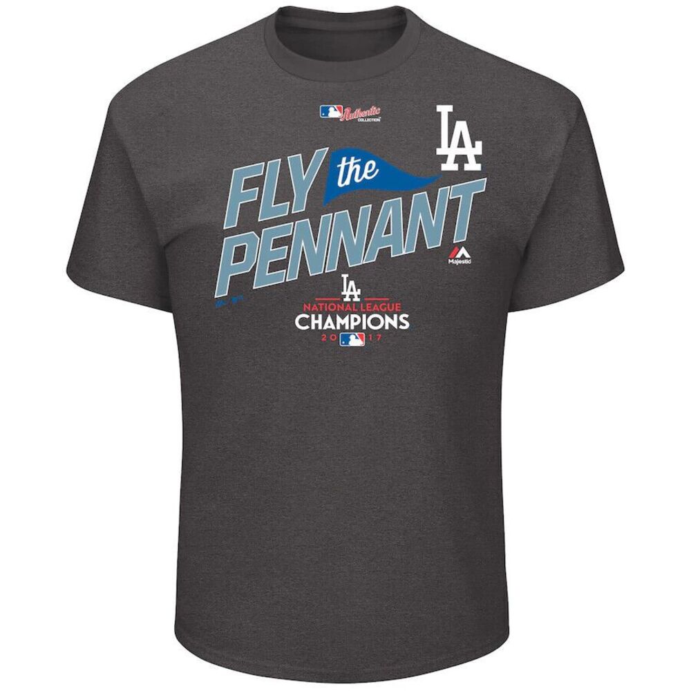 LA Dodgers Majestic 2017 NL‎ Champions Locker Room Big Tall T-Shirt 3XL